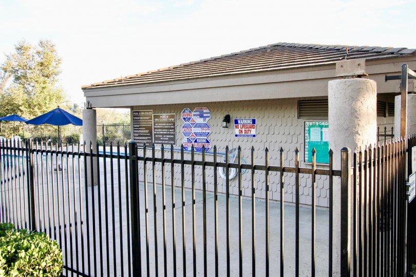 Gated swimming pool at Morningside Woods in Escondido California