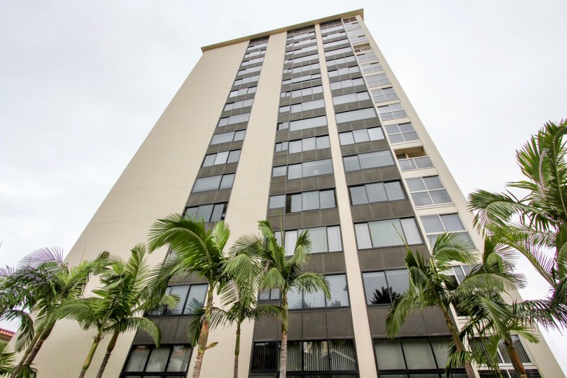 Tall condominium high rise at 939 Coast in La Jolla California