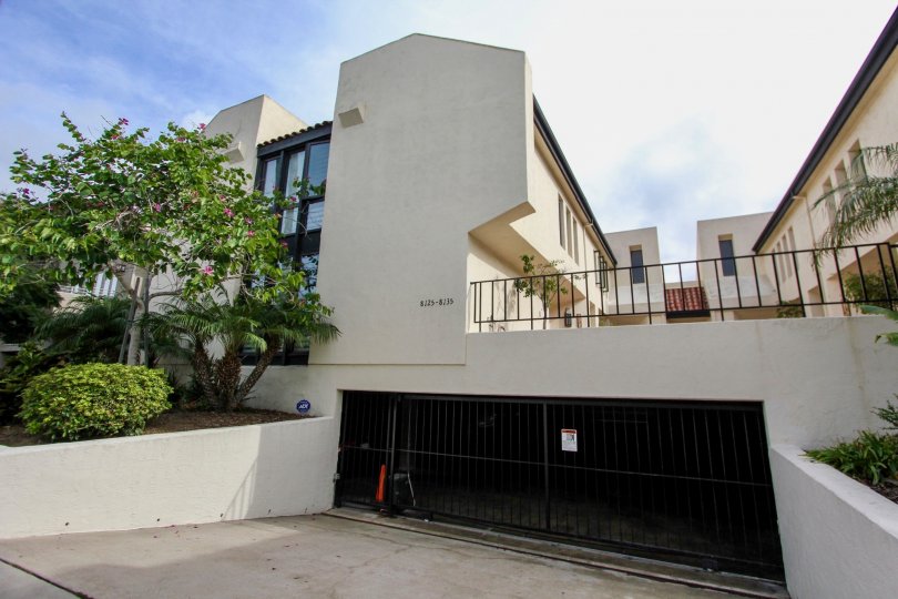 Parking garage of Casa Del Grande in La Jolla, California