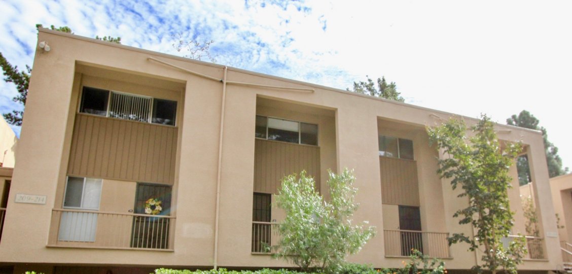 A cloudy day at Lake Park apartments in La Mesa, California