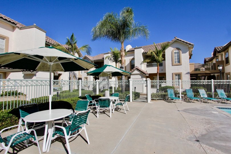 A view from the sidewalk of the Mirabella community in Mira Mesa