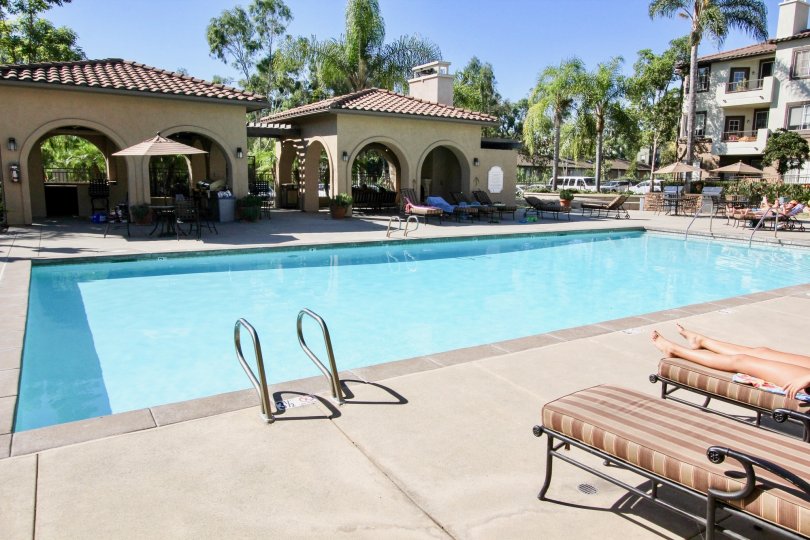Very beeautiful pool outside of condominiums perfect for people who love the water