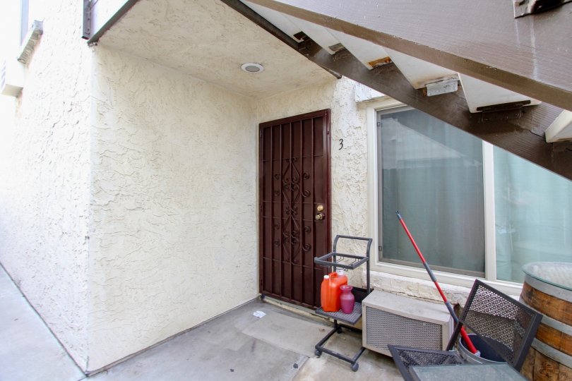 Front door of a residence at Nile Street Condos in North Park California