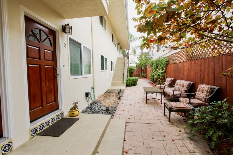 North Park Place, North Park,California, sofa, tree, compound wall