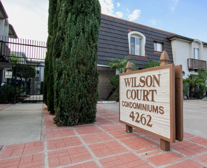 Gated condominiums in North Park California Wilson Court