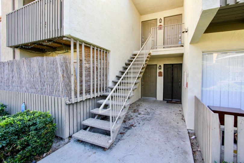 Two level apartment with a privacy screen included at Arbor Hill in Oceanside, CA