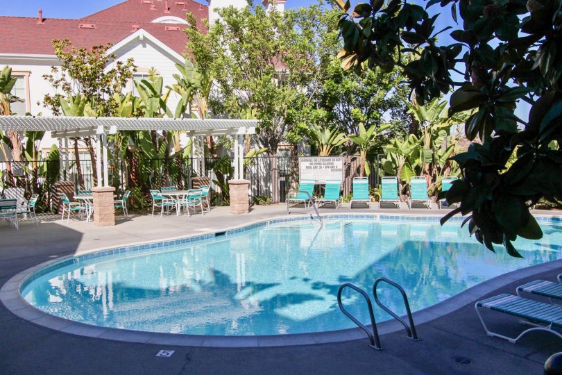 The pool area in the Harbor Cliff community in Oceanside CA.