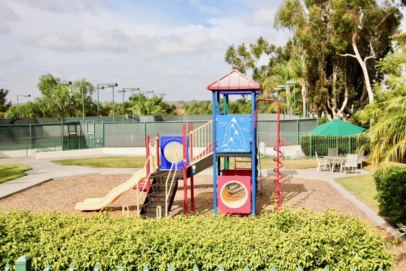 Safe and clean park and play area in Mission Point Townhomes Oceanside California