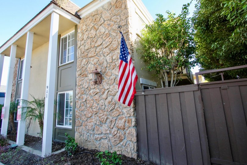 Beautiful Villa showing USA Flag with trees beside in 911 Missouri of Pacific Beach