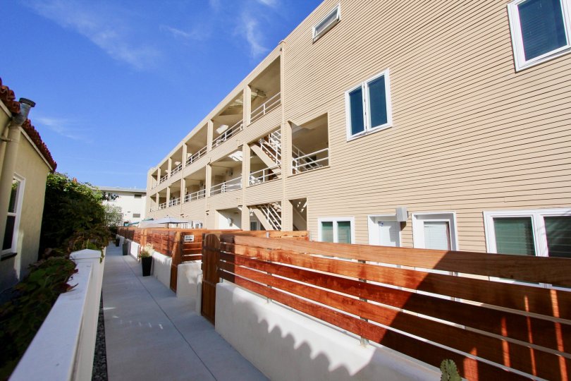 A bright day at La Playa Cove community in Point Loma, California.
