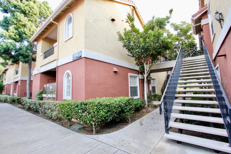 Stairyway to the top floors of Sabre Terrace, in Rancho Bernardo, California