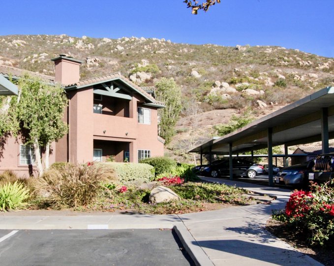Hillside with rocks near housing at The Summit in Rancho Bernardo CA