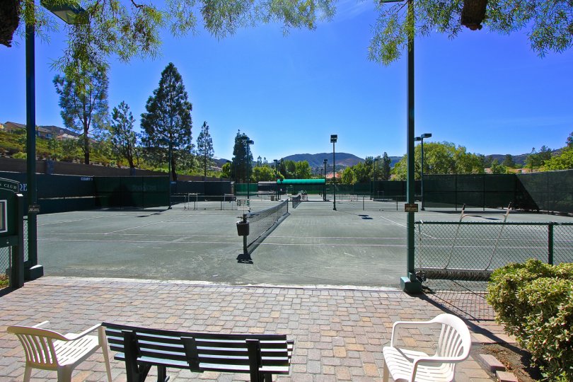 Sit and enjoy the company of friends while you watch a tennis match