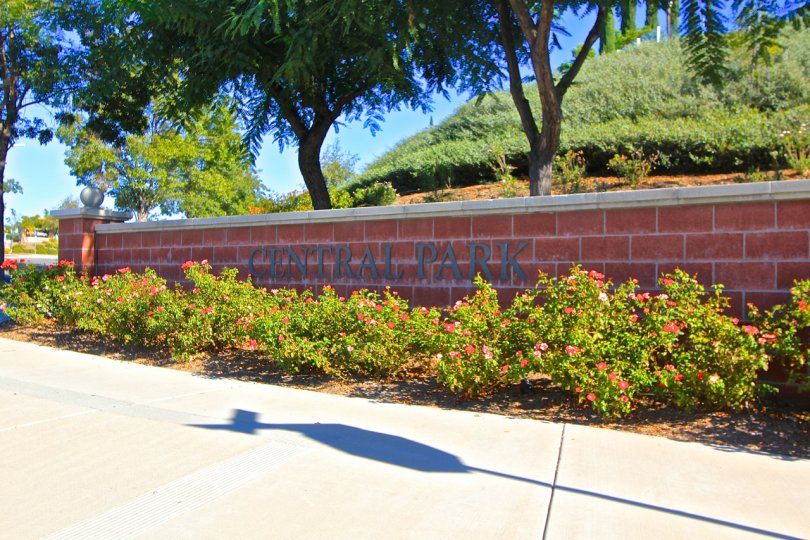 Red Brick accents are found throughout the community of Central Park in Murrieta CA