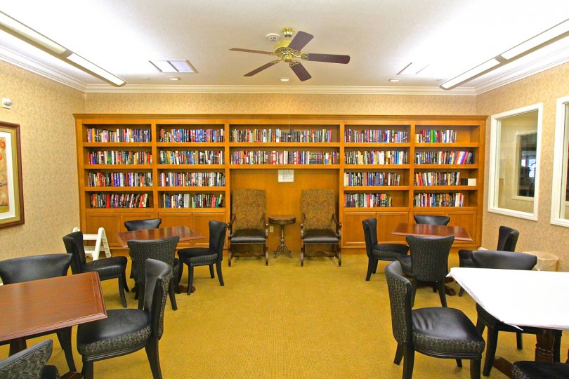 Take a book home or sit in the library at the Lodge