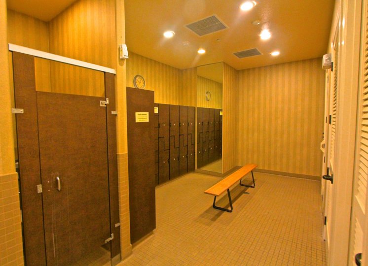 Showers, lockers and Sauna await the residents at the Four Seasons