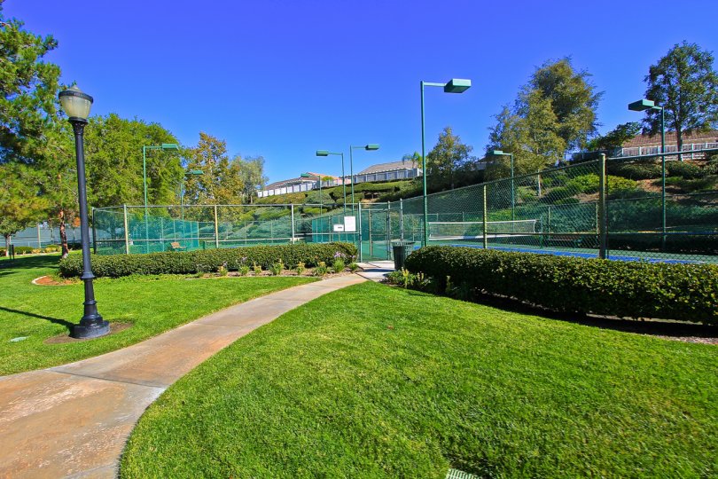 There are several light tennis courts at the Four Seasons