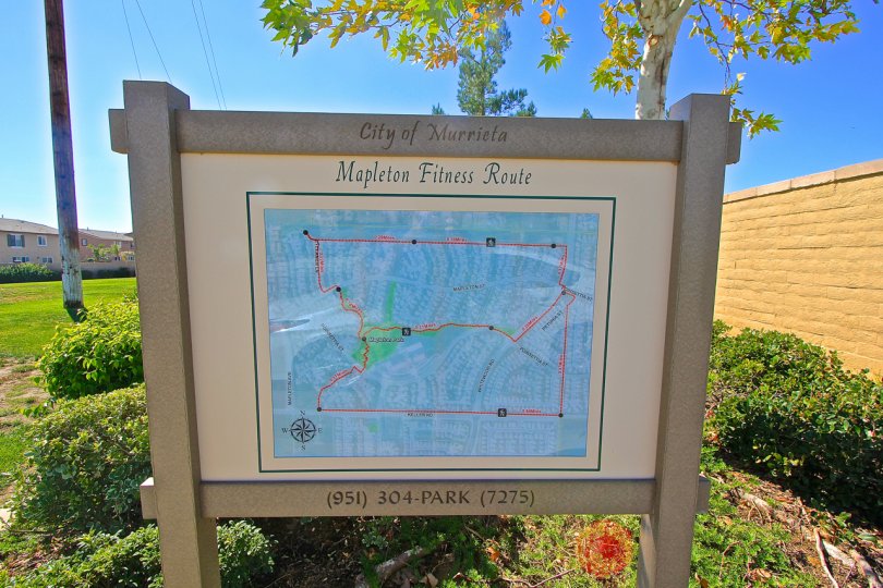 Mapleton has fitness route and work out stations along the way