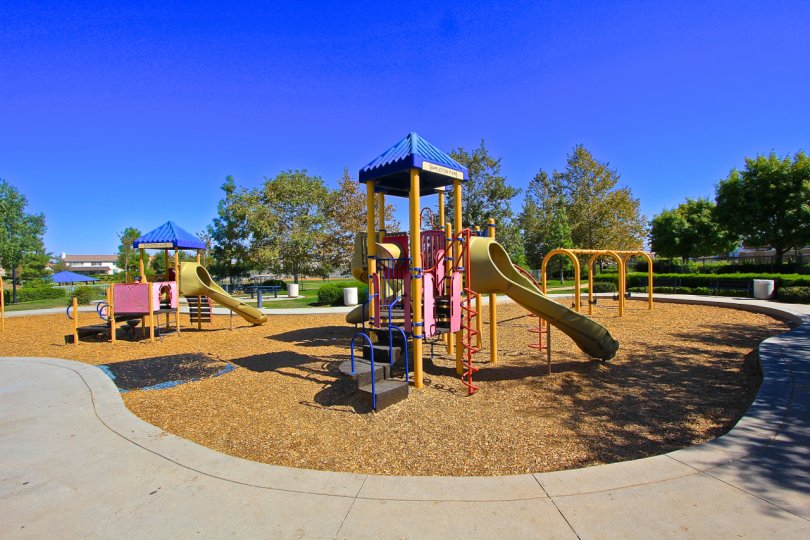 Mapleton features several playgrounds with slides for its residents