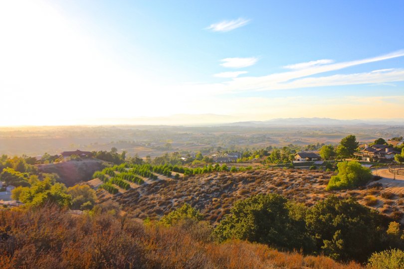 Wine country boasts forever views from most lots